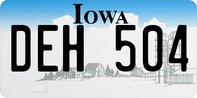 IA license plate DEH504