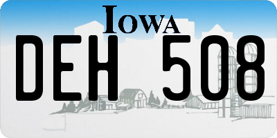 IA license plate DEH508
