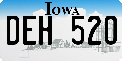 IA license plate DEH520
