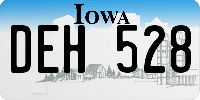 IA license plate DEH528