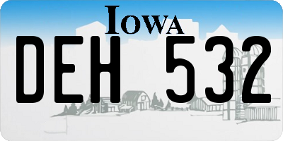 IA license plate DEH532