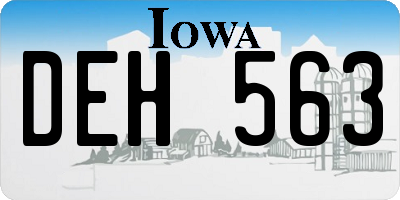 IA license plate DEH563