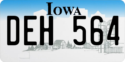 IA license plate DEH564