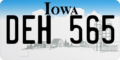 IA license plate DEH565