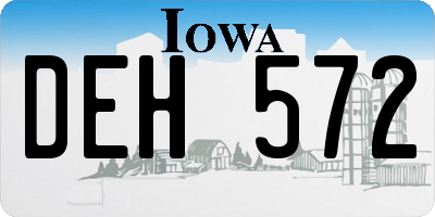 IA license plate DEH572