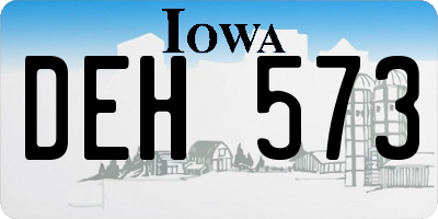 IA license plate DEH573