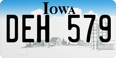 IA license plate DEH579