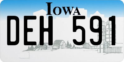 IA license plate DEH591