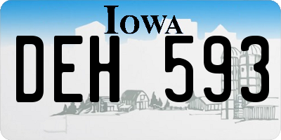 IA license plate DEH593
