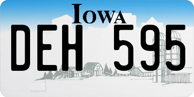 IA license plate DEH595