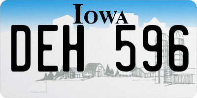 IA license plate DEH596