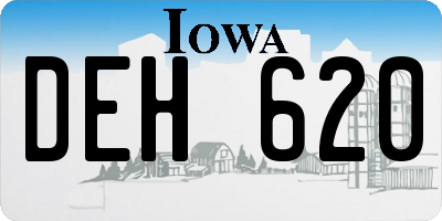 IA license plate DEH620