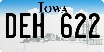 IA license plate DEH622