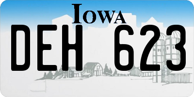 IA license plate DEH623