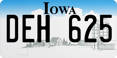 IA license plate DEH625