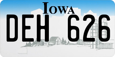 IA license plate DEH626