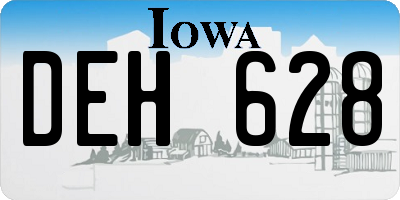 IA license plate DEH628