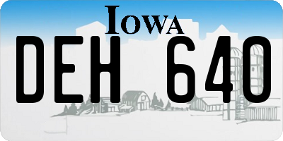 IA license plate DEH640