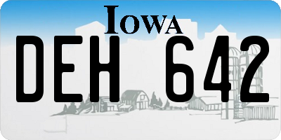 IA license plate DEH642