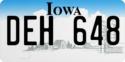 IA license plate DEH648
