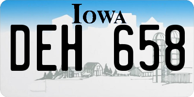 IA license plate DEH658