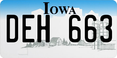IA license plate DEH663