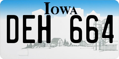 IA license plate DEH664