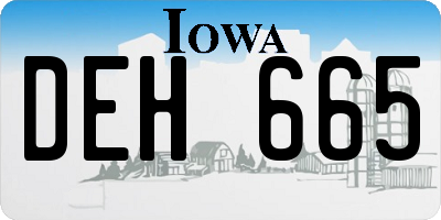 IA license plate DEH665