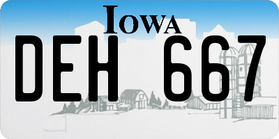 IA license plate DEH667