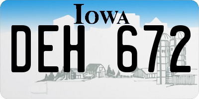 IA license plate DEH672