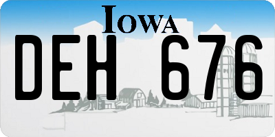 IA license plate DEH676