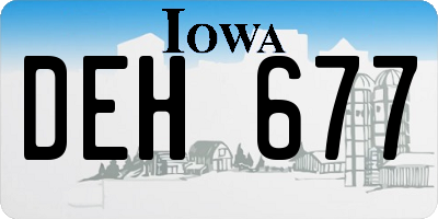 IA license plate DEH677