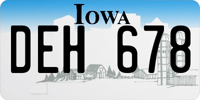 IA license plate DEH678