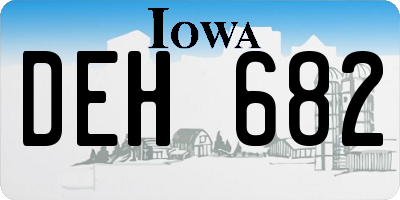 IA license plate DEH682