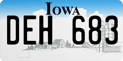 IA license plate DEH683