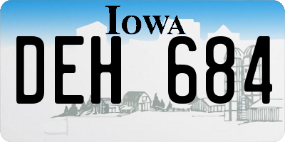 IA license plate DEH684