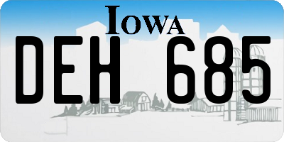 IA license plate DEH685