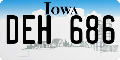 IA license plate DEH686