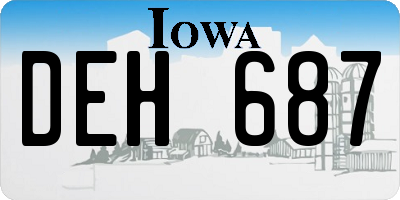 IA license plate DEH687