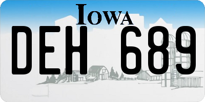 IA license plate DEH689