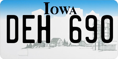 IA license plate DEH690