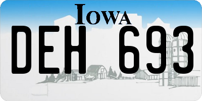 IA license plate DEH693