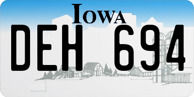 IA license plate DEH694