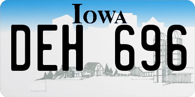 IA license plate DEH696