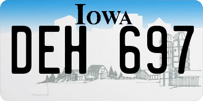 IA license plate DEH697