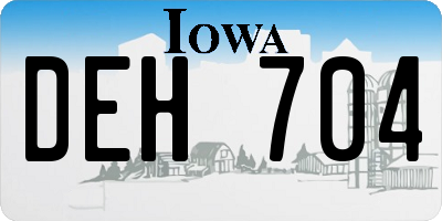 IA license plate DEH704