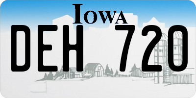 IA license plate DEH720