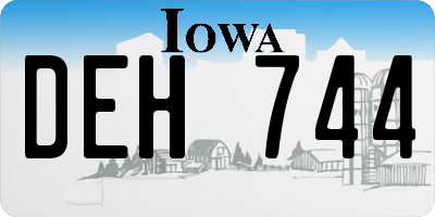 IA license plate DEH744