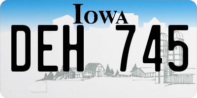 IA license plate DEH745