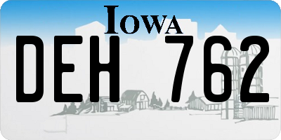 IA license plate DEH762